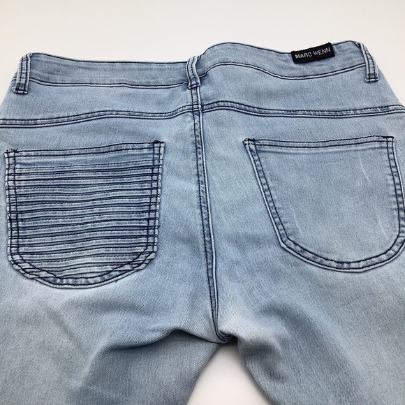 Marc Wenn Mens Denim Jeans Light Wash Size 30 - Picture 6 of 7